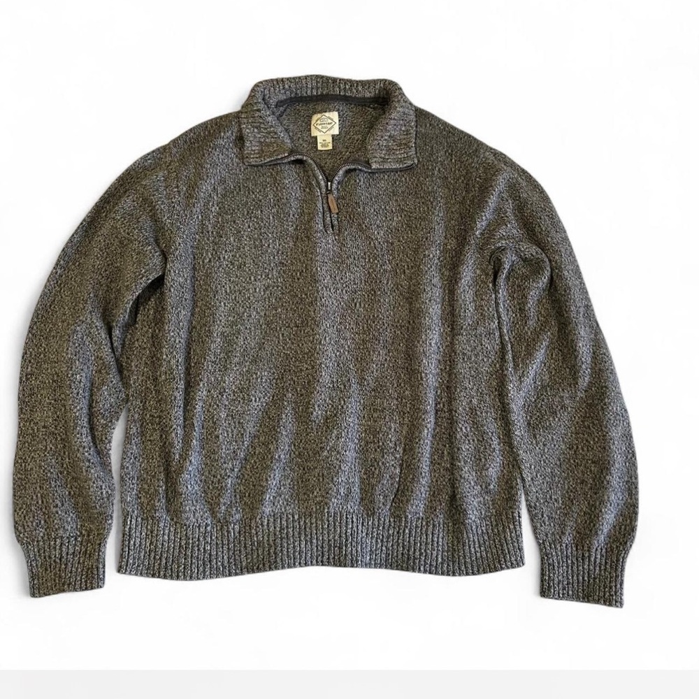 St. John's Bay | Quarter Zip Sweater Heavy Knit Men's XXL Pullover Vintage